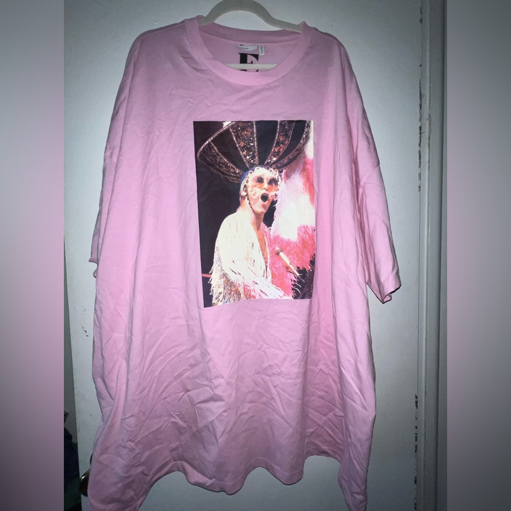 ASOS Design Elton John Pink Graphic T-Shirt Dress